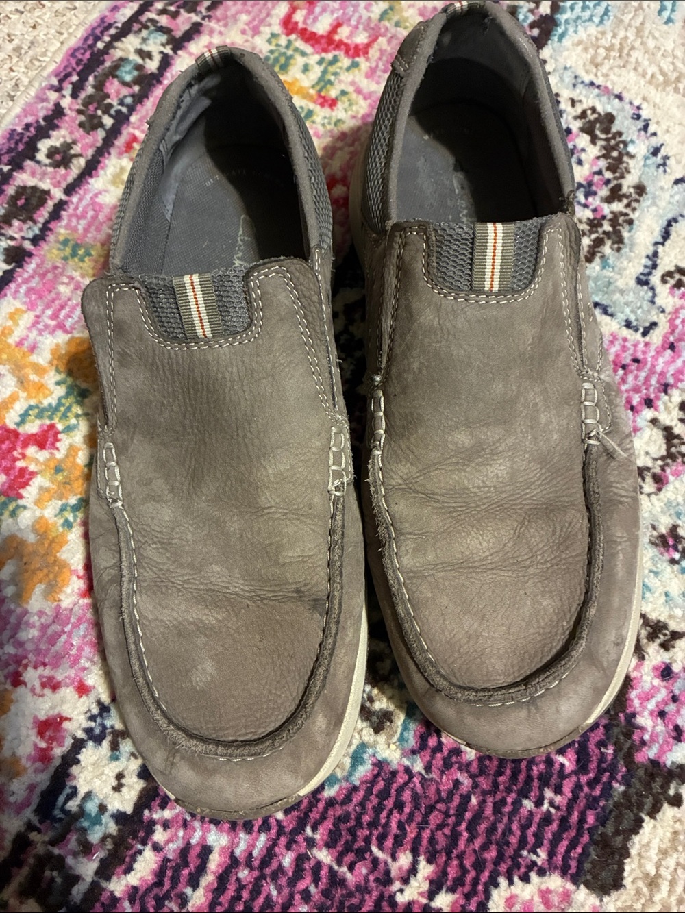 Clark me s leather slip ons in 11 1/2